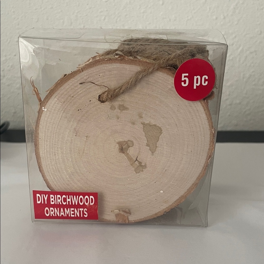 DIY Birchwood Ornaments - Natural Wood